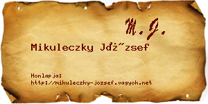 Mikuleczky József névjegykártya