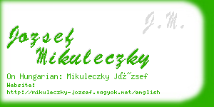 jozsef mikuleczky business card